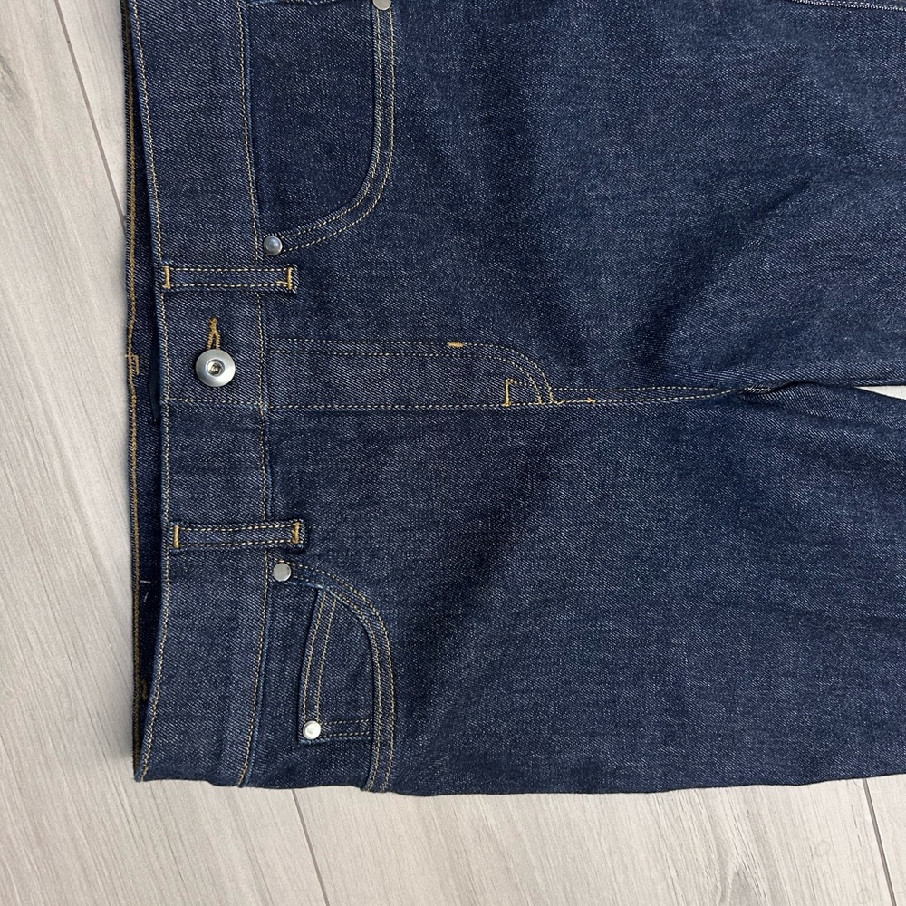 NEW SPANX Women's‎ Jeans Flare Leg Dark Blue Sz L - Picture 3 of 6